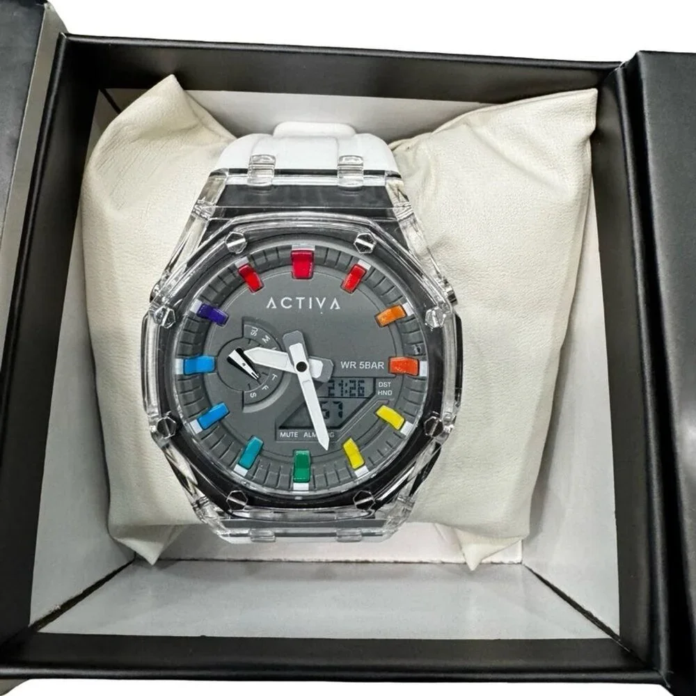 Activa Kaleido x Invicta Men’s Digital Chronograph Watch 53.2mm Modern NEW